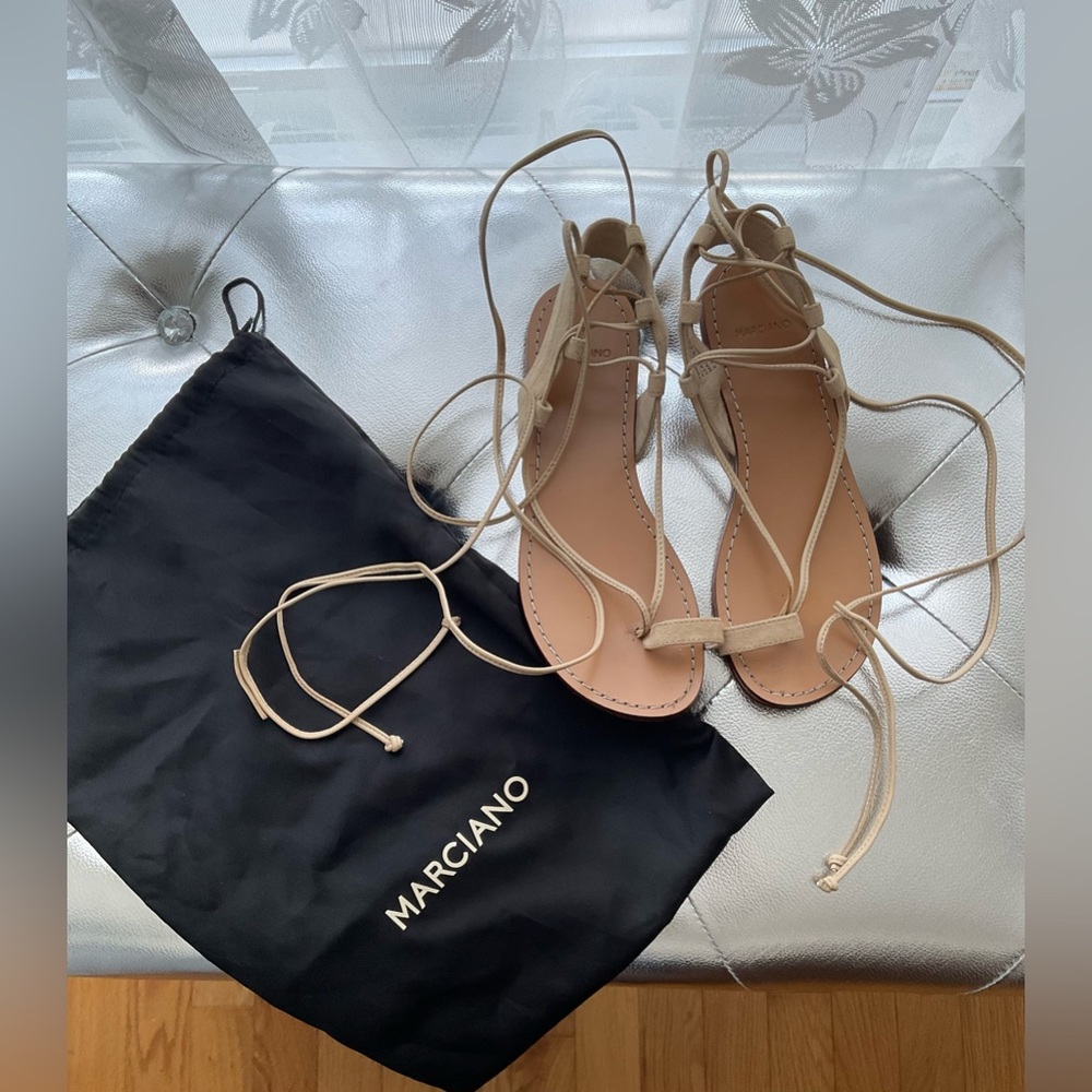 MARCIANO LACE UP SANDALS